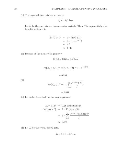 SOLUTIONS MANUAL for Stochastic Modeling: Analysis and ...