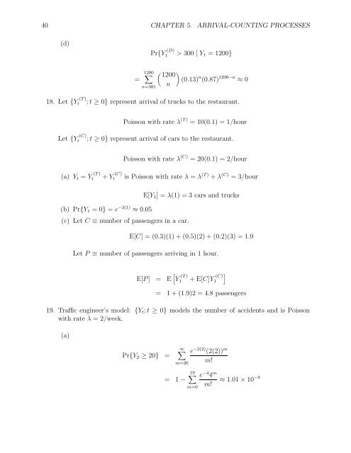 SOLUTIONS MANUAL for Stochastic Modeling: Analysis and ...