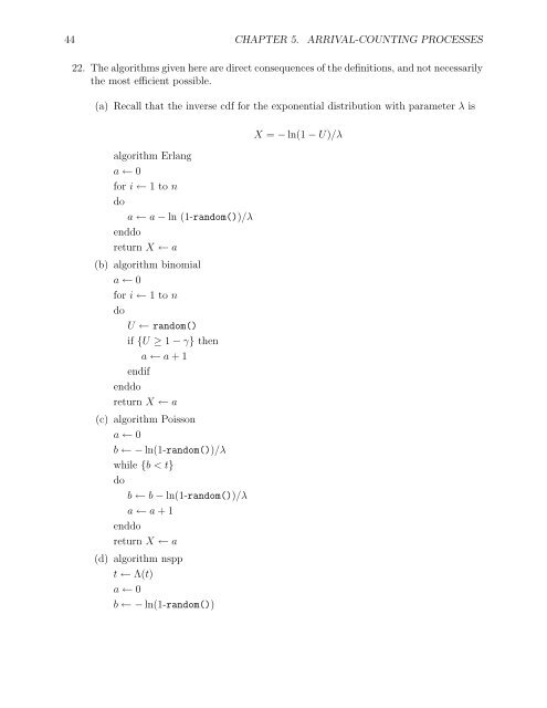 SOLUTIONS MANUAL for Stochastic Modeling: Analysis and ...