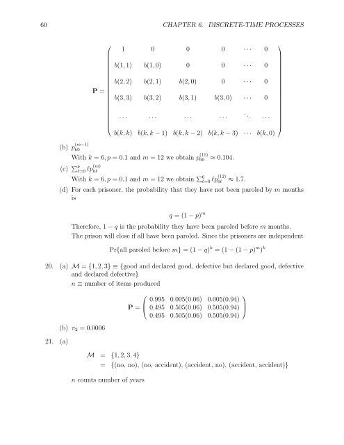 SOLUTIONS MANUAL for Stochastic Modeling: Analysis and ...