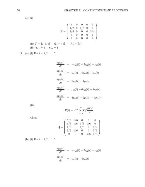 SOLUTIONS MANUAL for Stochastic Modeling: Analysis and ...