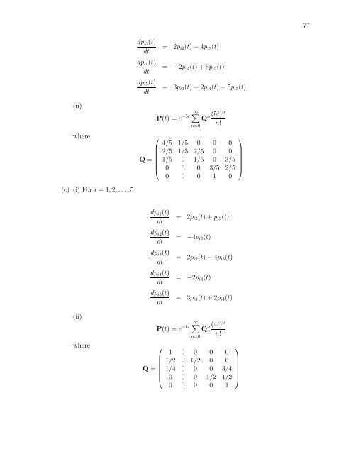 SOLUTIONS MANUAL for Stochastic Modeling: Analysis and ...