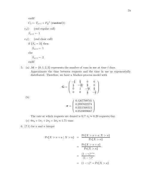 SOLUTIONS MANUAL for Stochastic Modeling: Analysis and ...