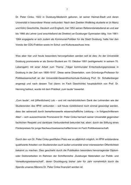 Prof. Dr. Gerd Stein Rede zur Verleihung des Dr ... - Karl-Rudolf Korte