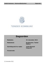 Dagsorden - TÃƒÂ¸nder Kommune