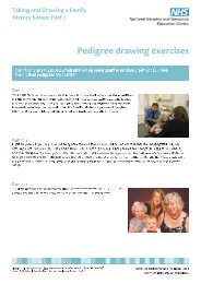 Pedigree drawing exercises - NHS National Genetics Education and ...
