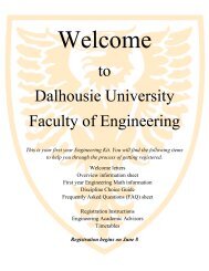 to Dalhousie University Faculty of Engineering