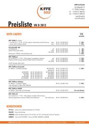 Preisliste VK D 2012 KONDITIONEN - Kiffe Golf GmbH