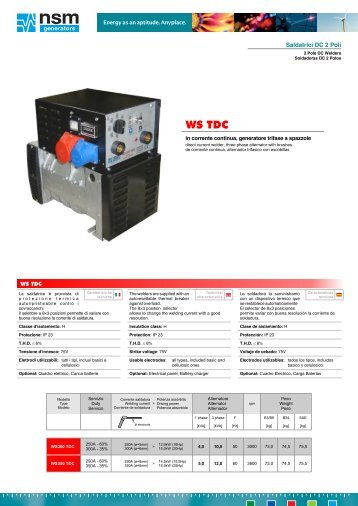 WS TDC - NSM Generators