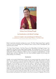 Acharya Lama Kelzang Wangdi An Introduction to the - Kagyu ...