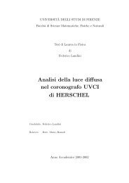 Analisi della luce diffusa nel coronografo UVCI di HERSCHEL