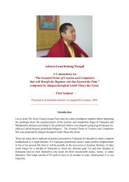 Acharya Lama Kelzang Wangdi A Commentary on “The Essential ...