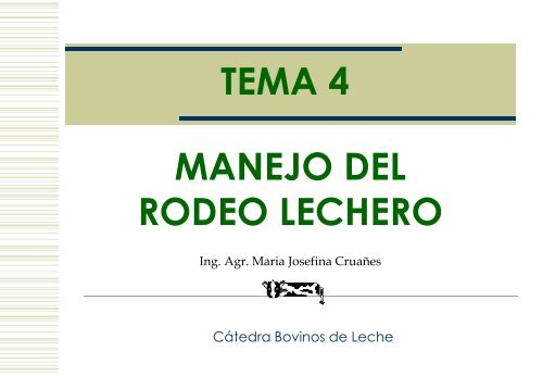 Tema 4. ComposiciÃ³n del Rodeo Lechero