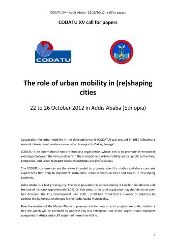 The role of urban mobility in (re)shaping cities