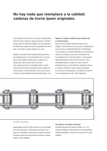 cadenas de horno Ipsen originales.