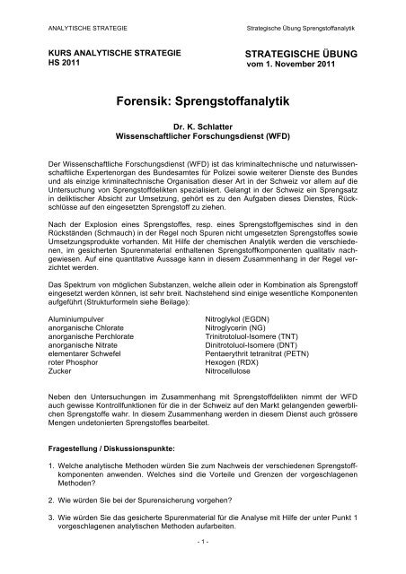 Forensik: Sprengstoffanalytik