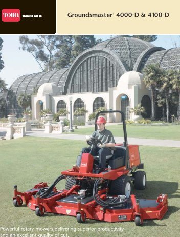 GroundsmasterÃ‚Â® 4000-D & 4100-D - Toro