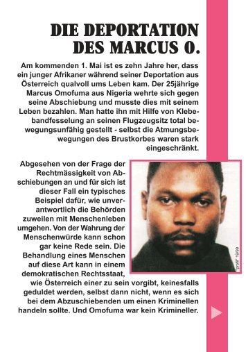 Die Deportation des Marcus Omofuma (de) - No Racism