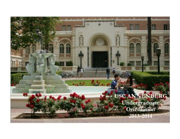 Annenberg School for Communication & Journalism - USC Student ...