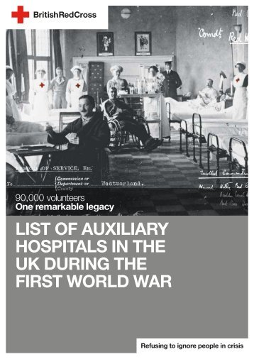List of auxiliary hospitals in the UK during the First World War