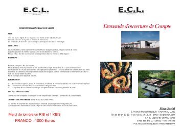 Demande d'ouverture de Compte - ECL