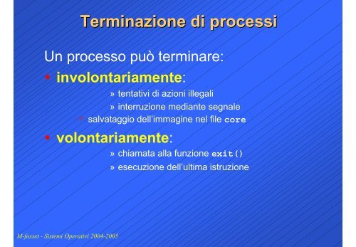 System call - Processi, thread