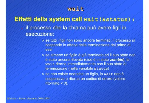 System call - Processi, thread