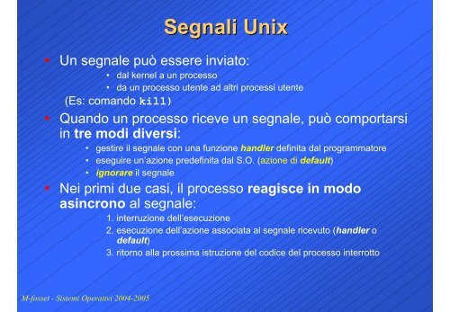 System call - Processi, thread