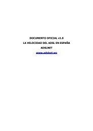 DOCUMENTO OFICIAL v1.0 LA VELOCIDAD DEL ADSL ... - ADSLNet