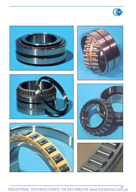 PSL Catalog of rolling Bearings - Industrial Technologies