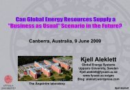 Kjell Aleklett - Australian Association for the Study of Peak Oil and Gas