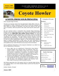 A NOTE FROM YOUR PRINCIPAL - Cascade Ridge PTSA