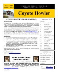 Coyote Howler - Cascade Ridge PTSA
