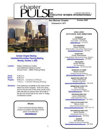 October 2005 Newsletter - EWI of Des Moines