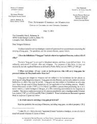 MD AG Response Letter to Long Gun Carry - Handgunlaw.us