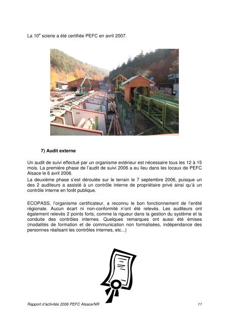 Rapport d'activitÃ©s 2006 - FIBOIS Alsace