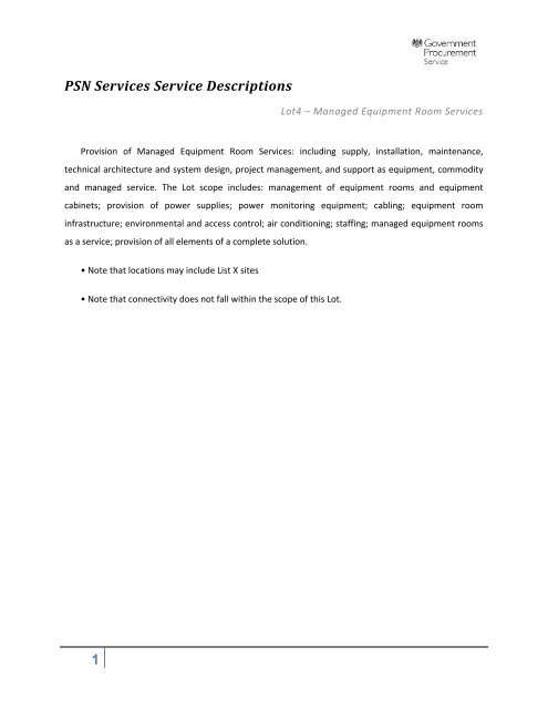 1 PSN Services Service Descriptions - Government Procurement ...