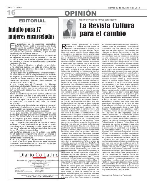 Edición 28 de Noviembre de 2014