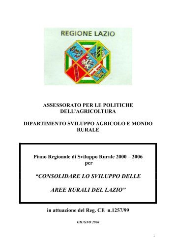 PSR versione con modifiche - Agricoltura - Regione Lazio