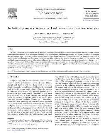 Inelastic response of composite steel and concrete base ... - ReLUIS