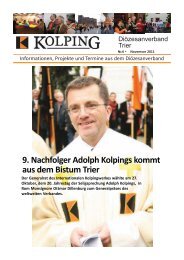 9. Nachfolger Adolph Kolpings kommt aus dem ... - Kolpingwerk Trier