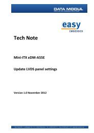 Tech Note - Update LVDS panel settings - Data Modul