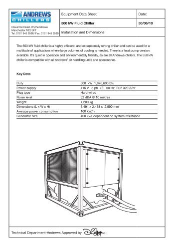 Download Spec Sheet - Andrews Sykes