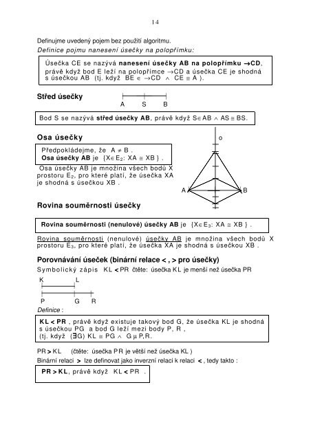 MnoÅ¾inovÃ© pojetÃ­ geometrie - Pf UJEP