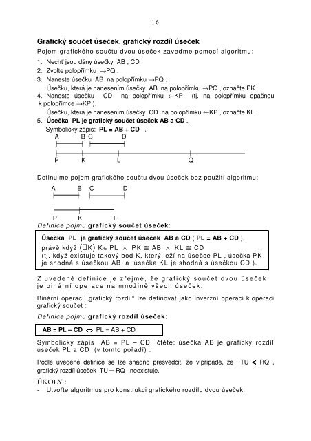 MnoÅ¾inovÃ© pojetÃ­ geometrie - Pf UJEP