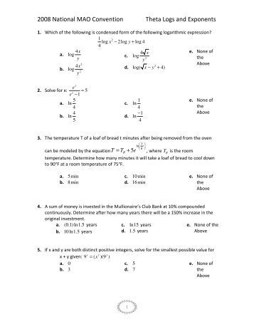 Test - Mu Alpha Theta