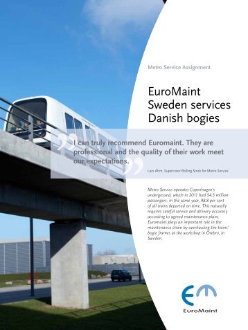 EuroMaint Sweden services Danish bogies - EuroMaint Rail