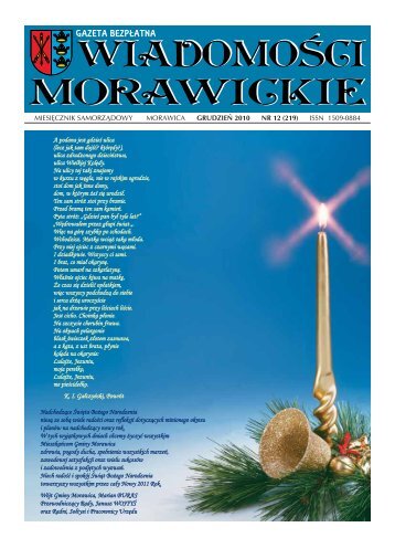 MIESIÄCZNIK SAMORZÄDOWY MORAWICA GRUDZIEÅ 2010 NR 12