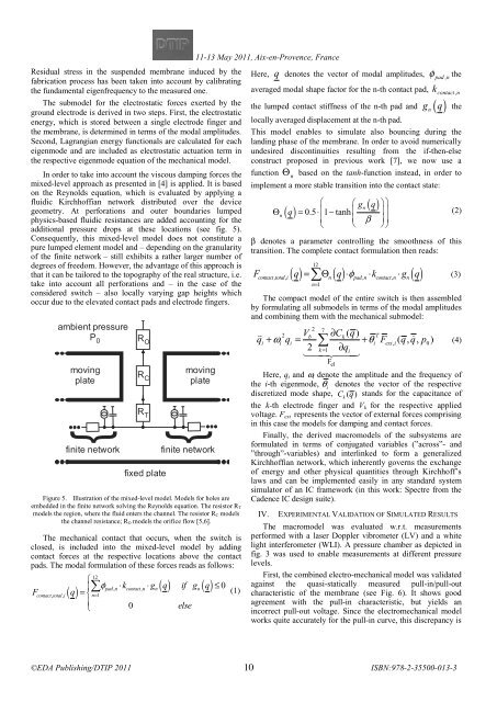 Online proceedings - EDA Publishing Association