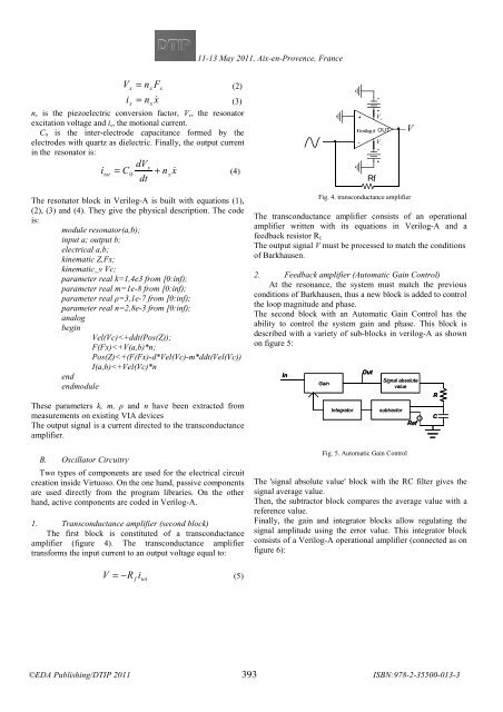 Online proceedings - EDA Publishing Association